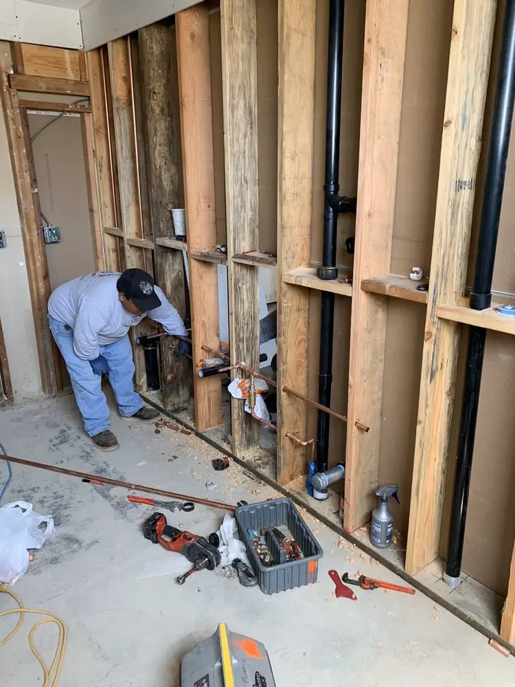Commercial rough-in plumbing for Gas Line Repair in Green Lake